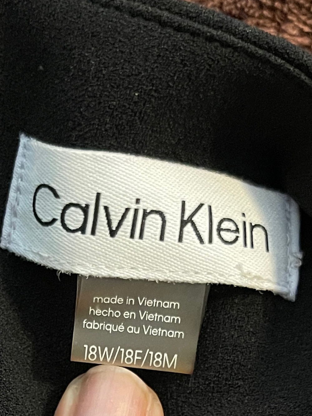 Calvin Klein Dress Womens 18W Black Midi Shift Flutter Sleeves Classic Chic Work - Picture 6 of 10